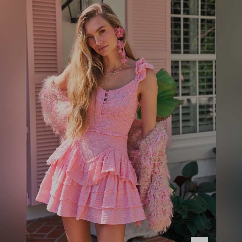 NWT Large Marsinia LoveshackFancy dress bubblegum